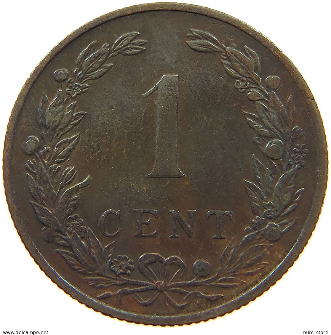 NETHERLANDS 1 CENT 1901 #a013 0373 - 1 Centavos