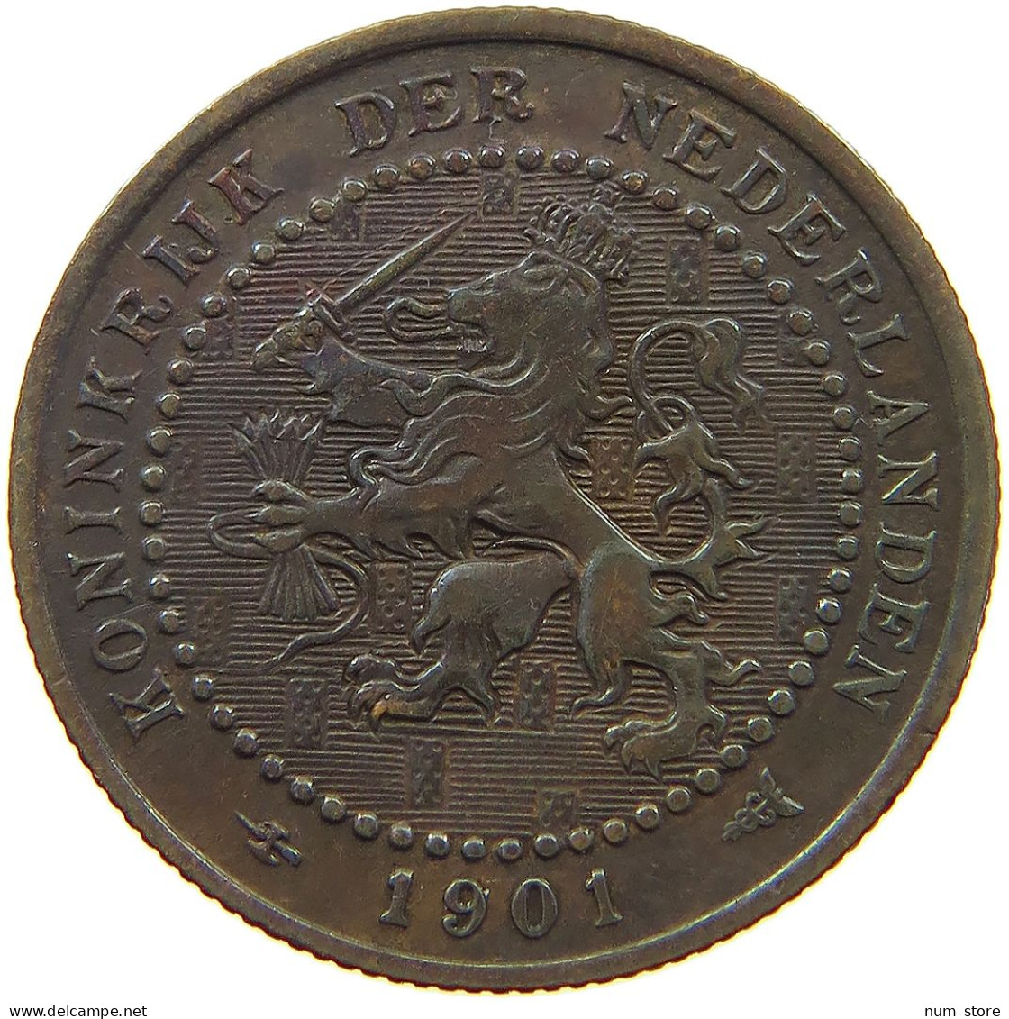 NETHERLANDS 1 CENT 1901 #a013 0373 - 1 Centavos