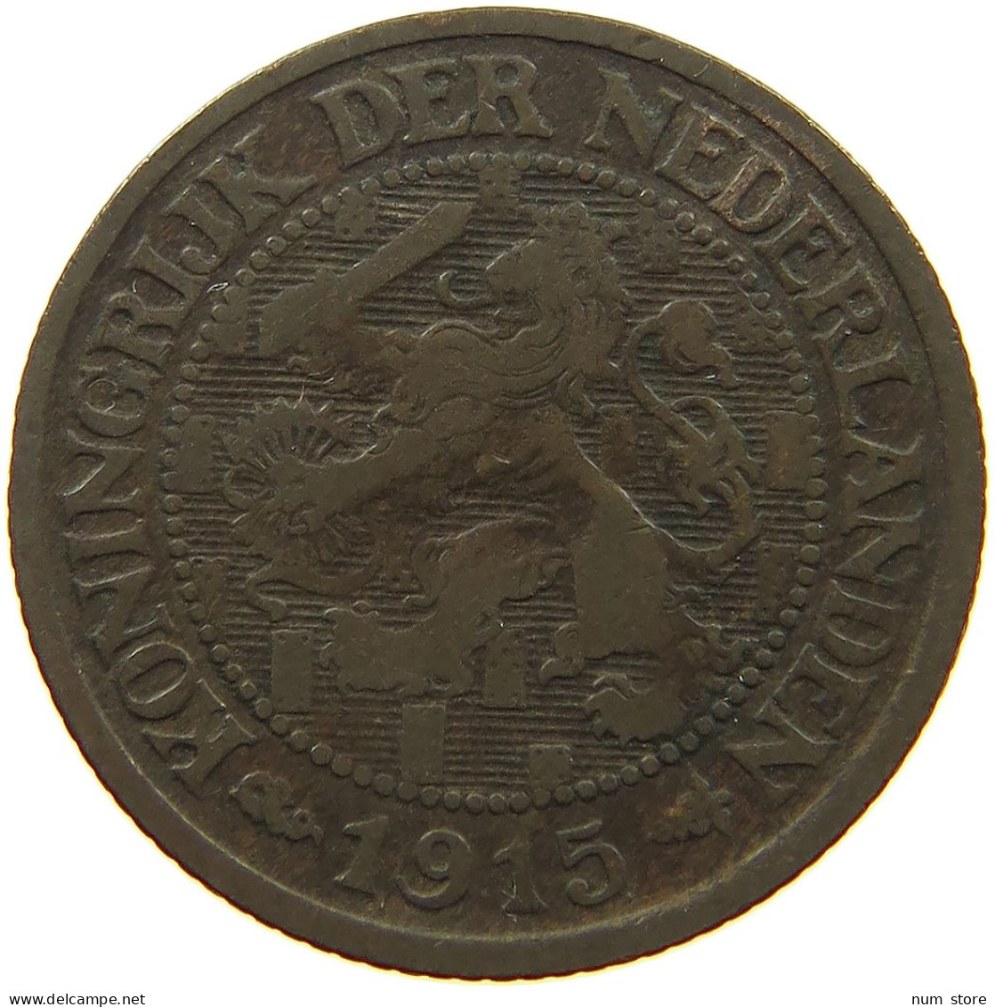 NETHERLANDS 1 CENT 1915 #a085 0801 - 1 Cent