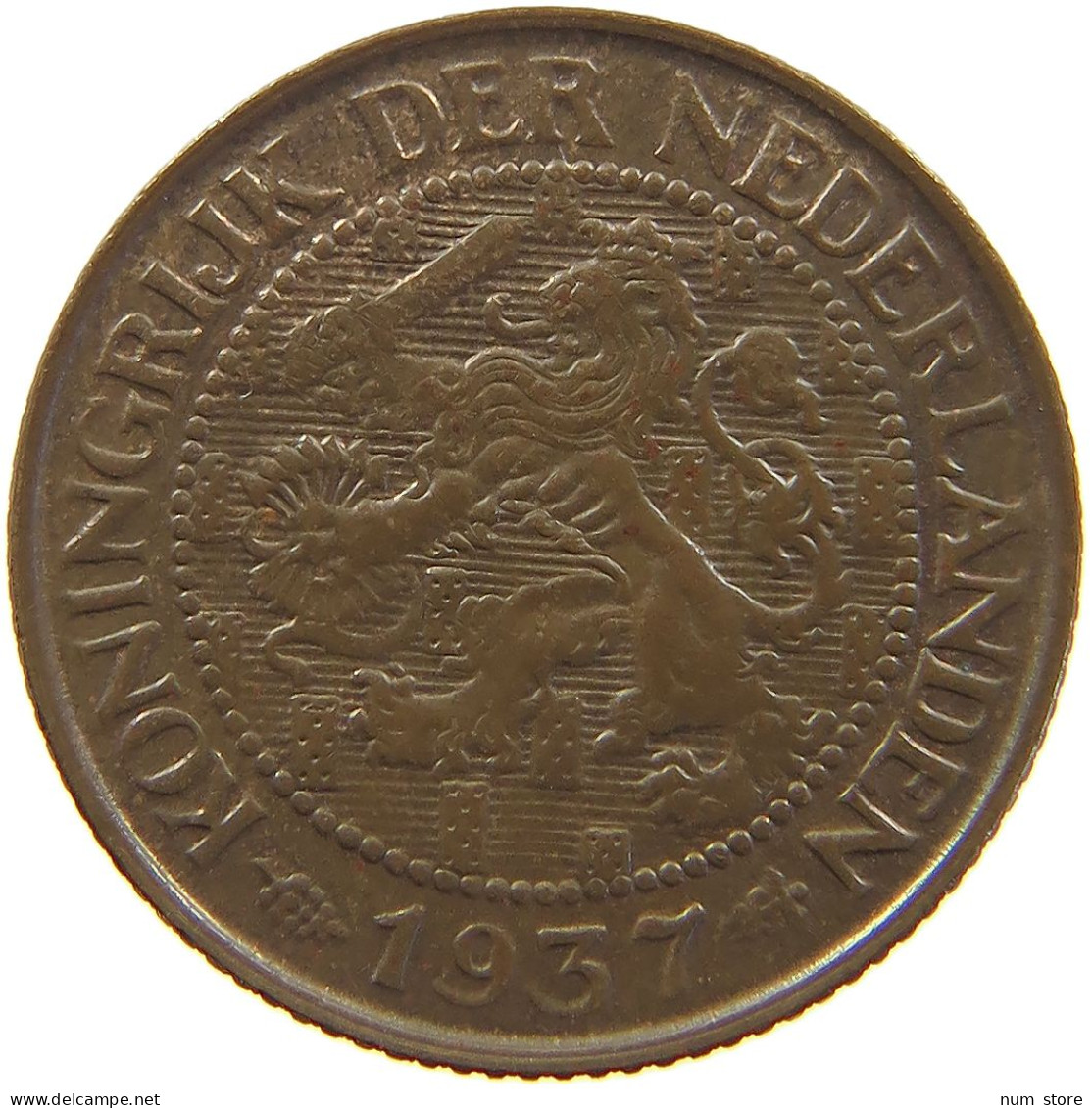NETHERLANDS CENT 1937 TOP #c063 0259 - 1 Cent