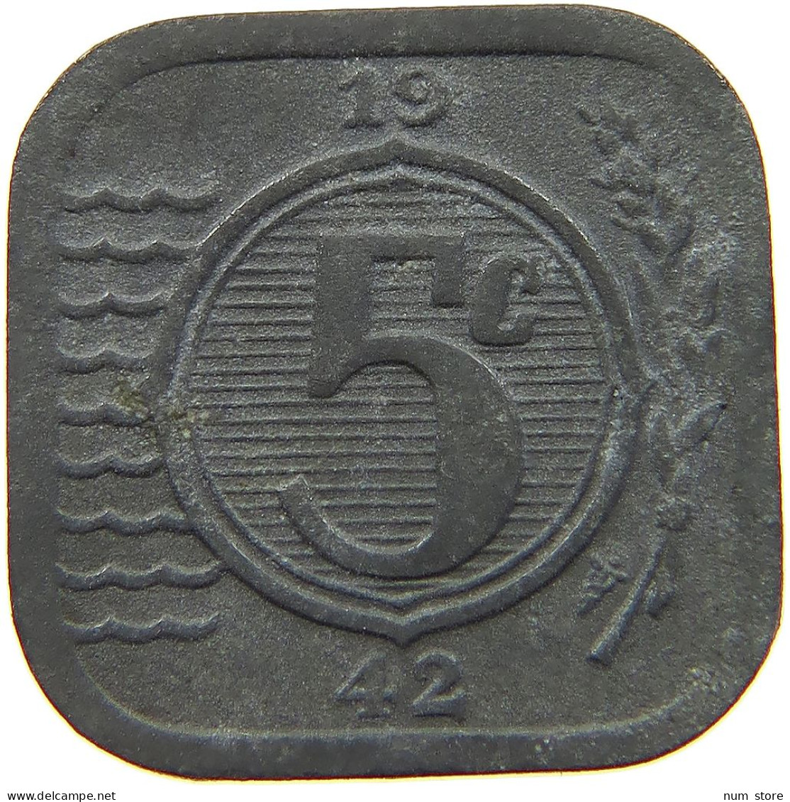 NETHERLANDS 5 CENTS 1942 #a086 0355 - 5 Cent