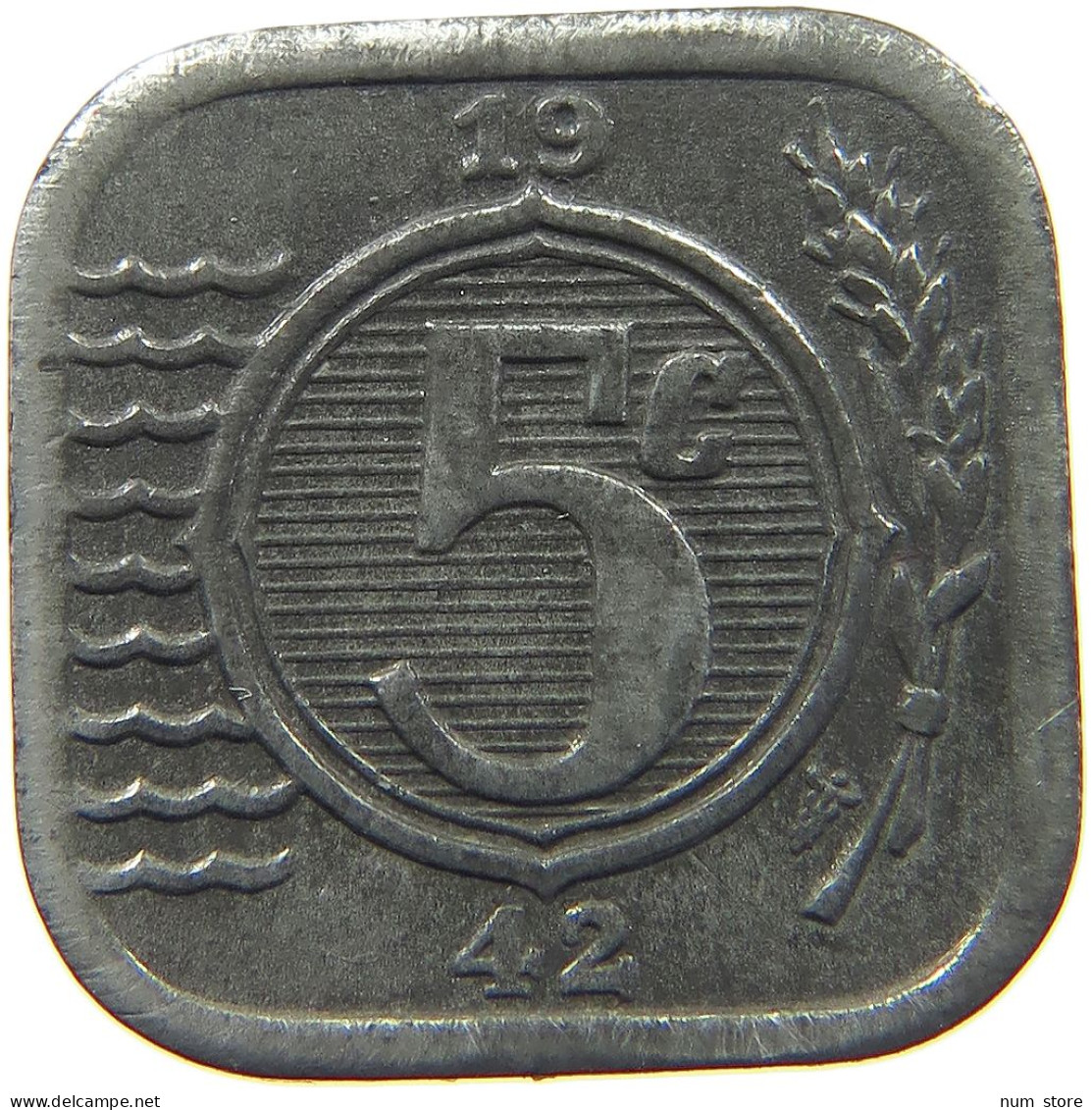 NETHERLANDS 5 CENTS 1942 #c020 0427 - 5 Cent