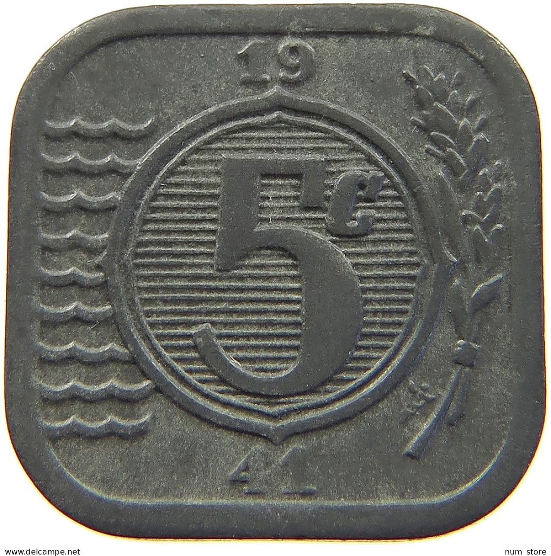 NETHERLANDS 5 CENTS 1941 #a006 0695 - 5 Centavos
