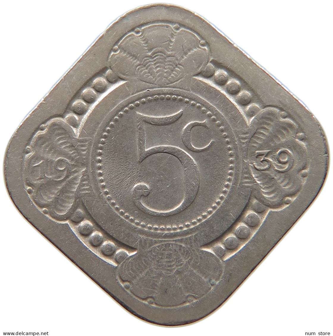 NETHERLANDS 5 CENTS 1939 #c018 0435 - 5 Centavos