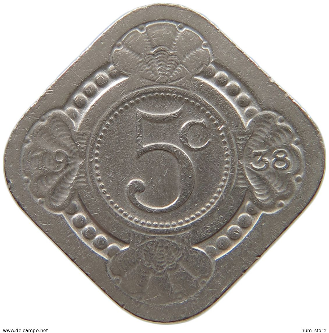 NETHERLANDS 5 CENTS 1938 #a073 0305 - 5 Cent