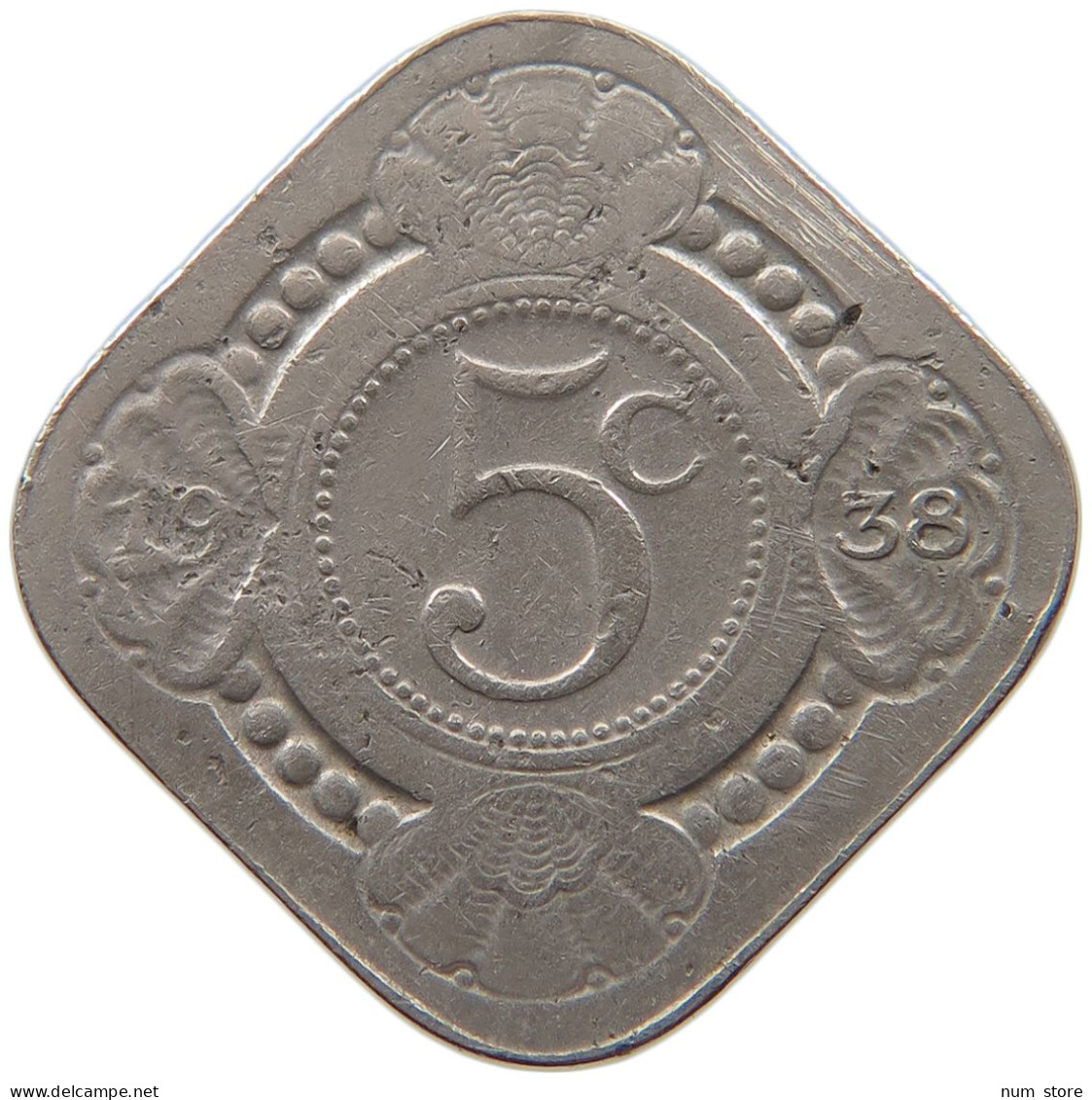 NETHERLANDS 5 CENTS 1938 #a047 0649 - 5 Cent