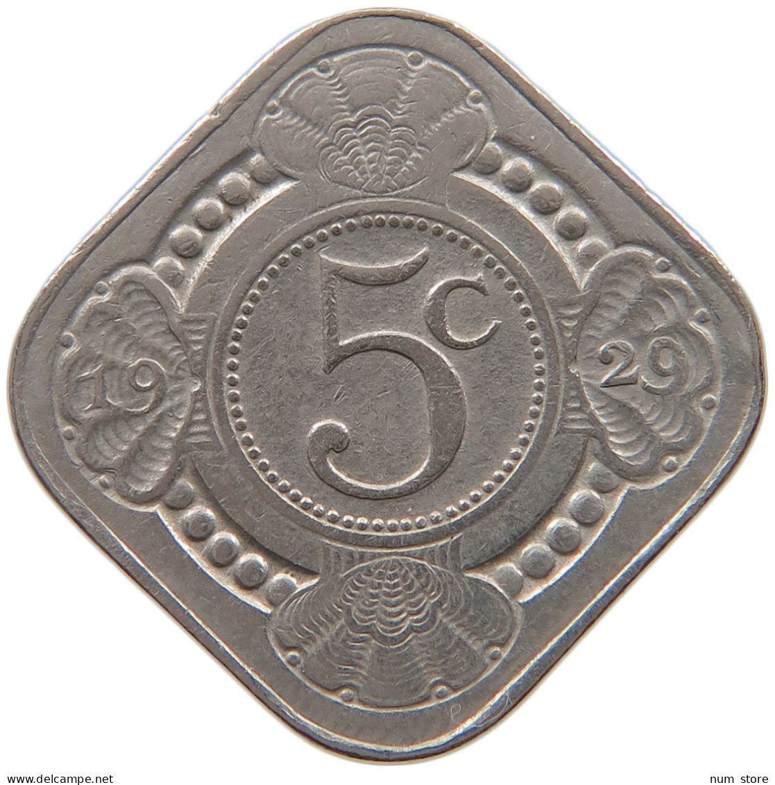 NETHERLANDS 5 CENTS 1929 #a080 0557 - 5 Centavos