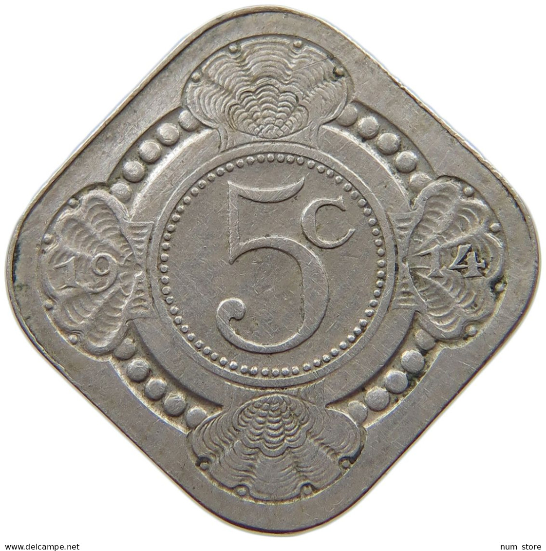 NETHERLANDS 5 CENTS 1914 #s067 1097 - 5 Cent