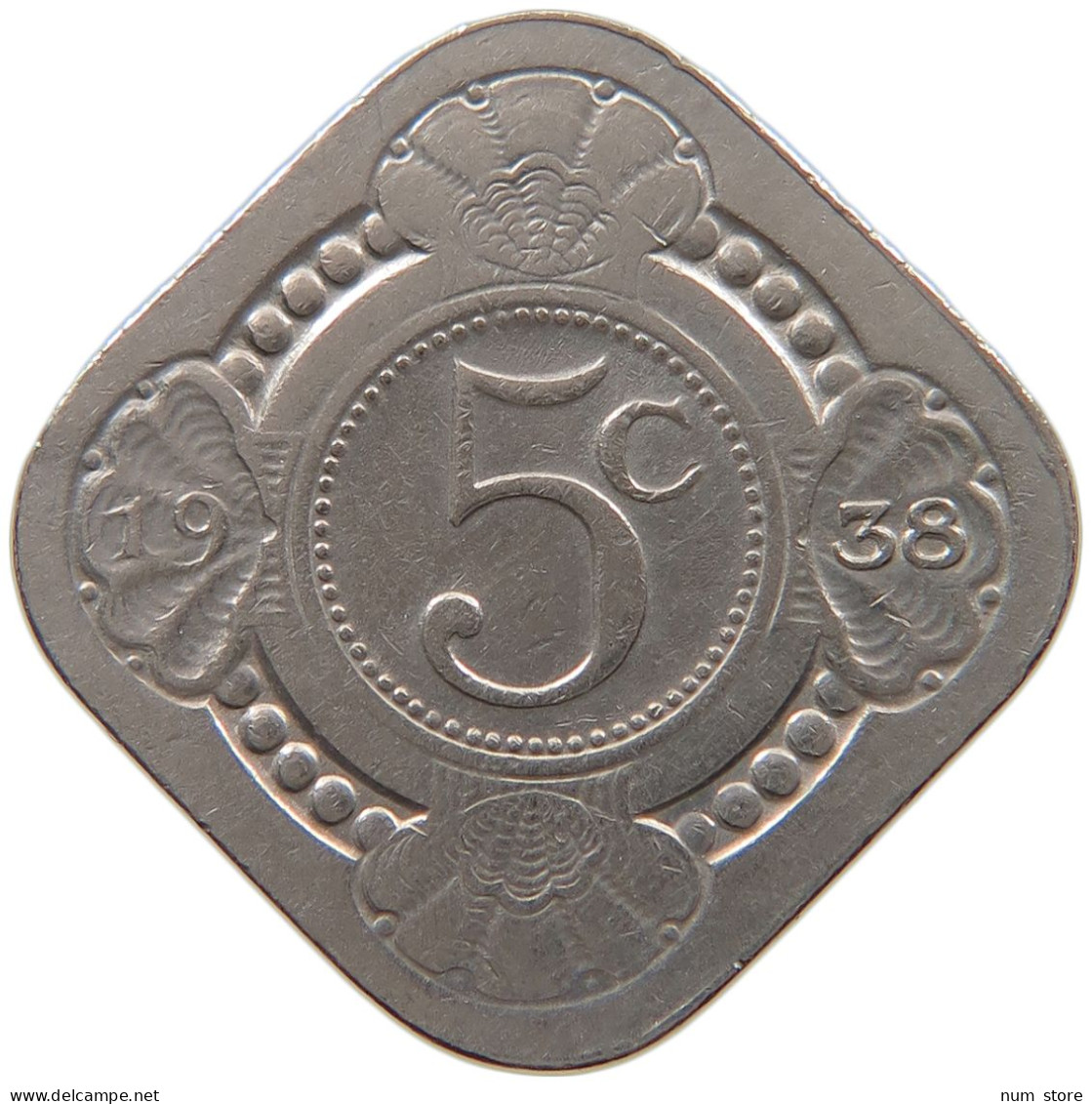 NETHERLANDS 5 CENTS 1938 #a080 0565 - 5 Cent