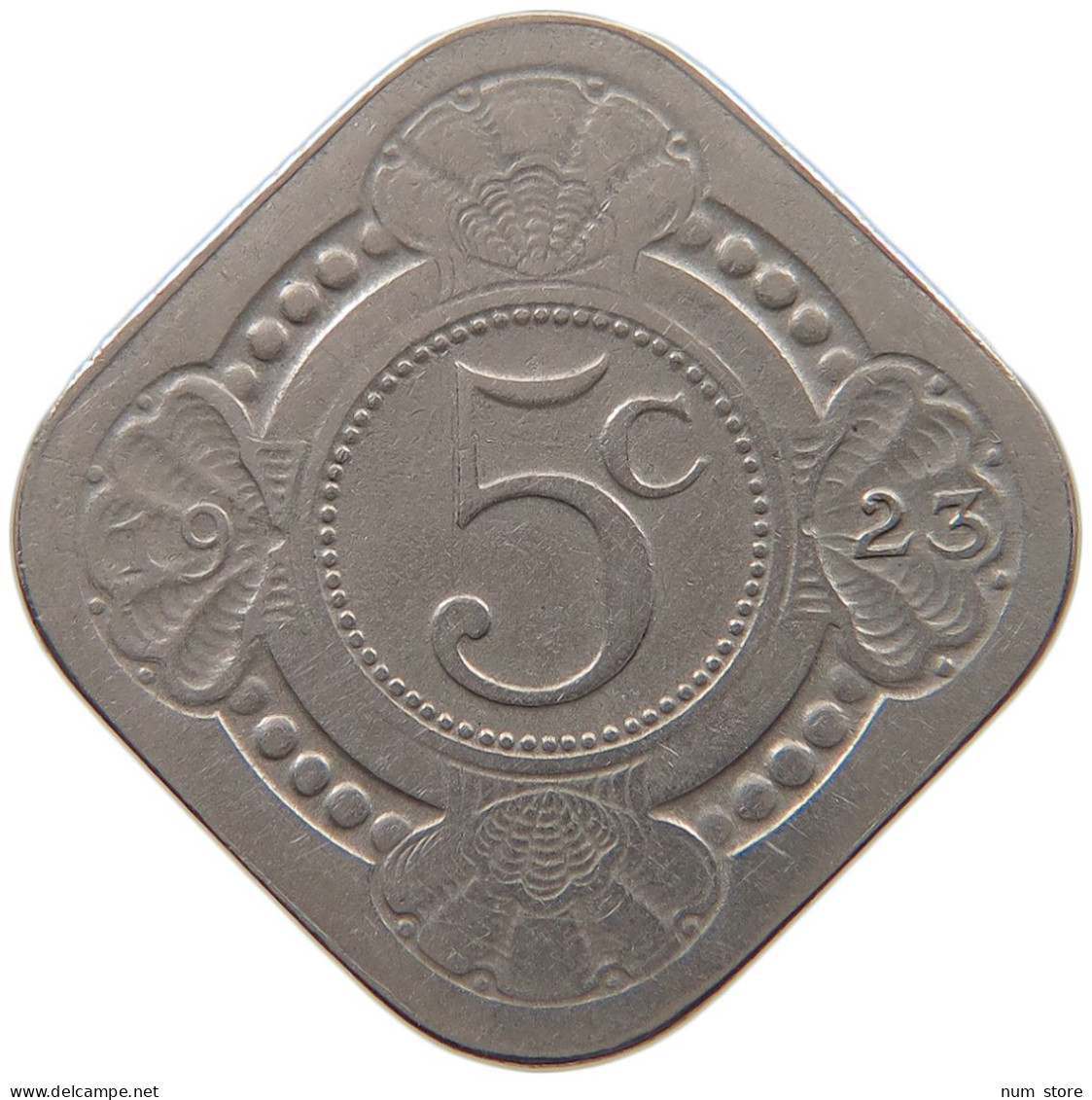 NETHERLANDS 5 CENTS 1923 #a047 0665 - 5 Centavos