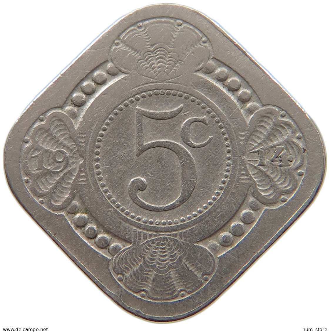 NETHERLANDS 5 CENTS 1914 #a062 0179 - 5 Cent
