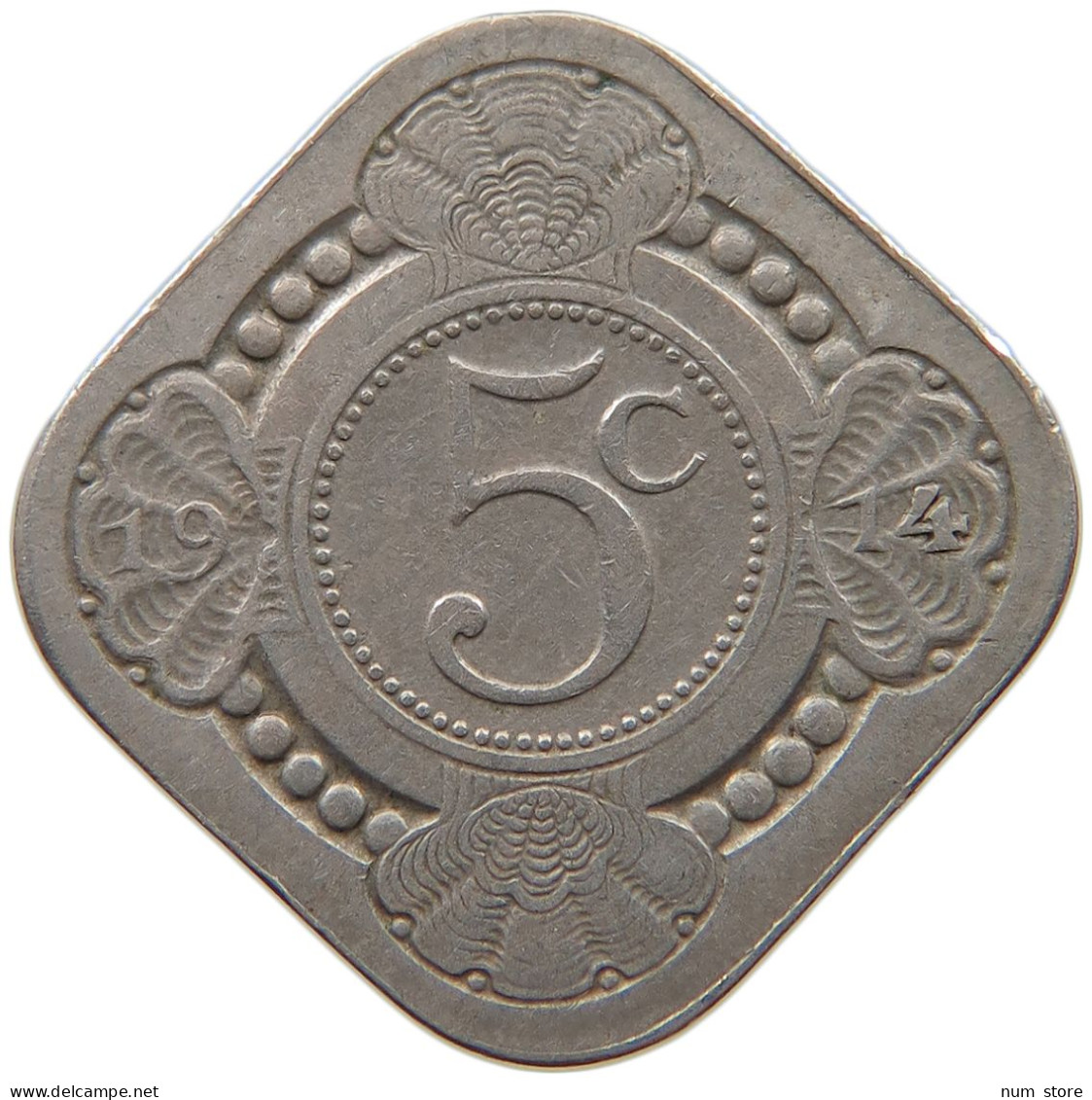 NETHERLANDS 5 CENTS 1914 #a046 1019 - 5 Cent