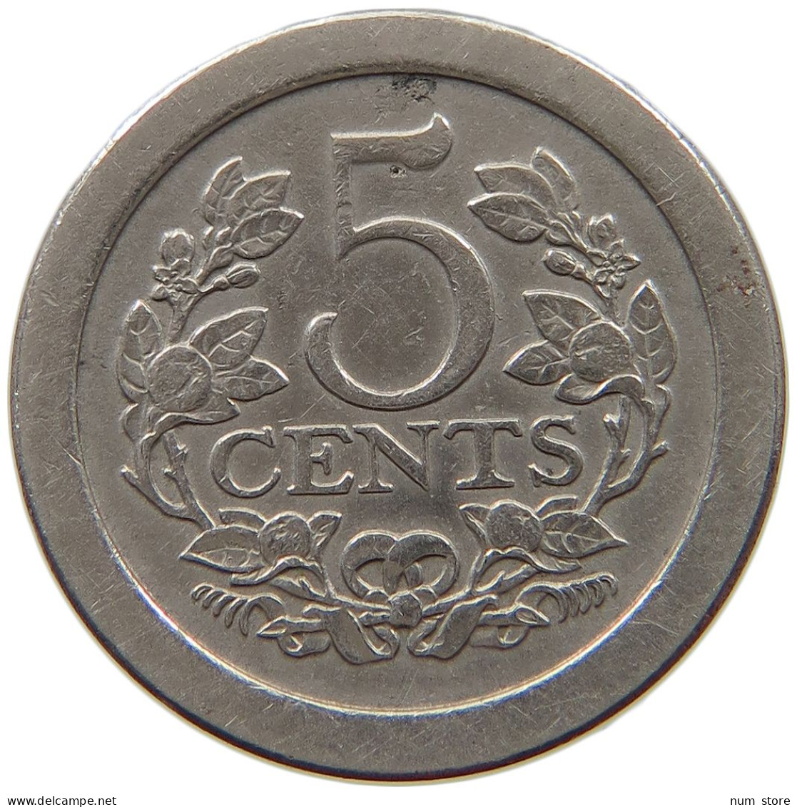 NETHERLANDS 5 CENTS 1908 #s040 0669 - 5 Cent