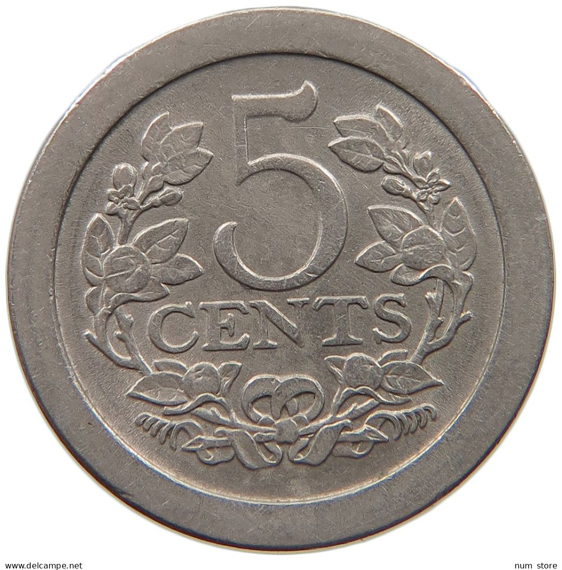NETHERLANDS 5 CENTS 1908 #c017 0557 - 5 Cent