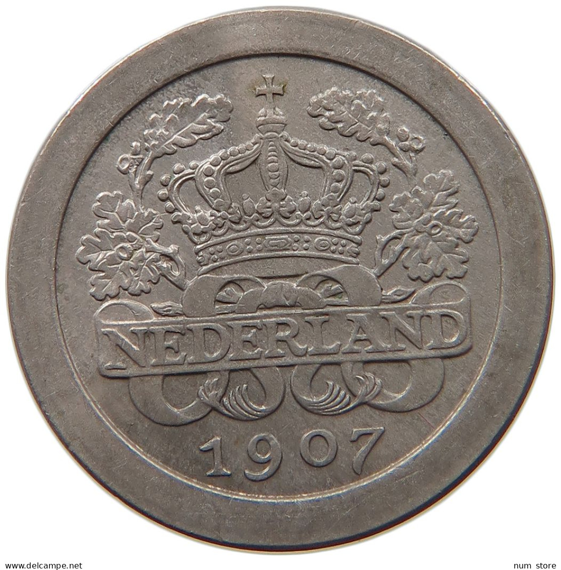 NETHERLANDS 5 CENTS 1907 #s022 0039 - 5 Cent