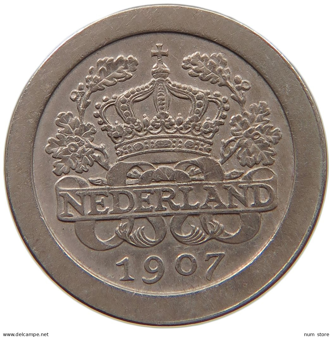 NETHERLANDS 5 CENTS 1907 #c032 0843 - 5 Centavos