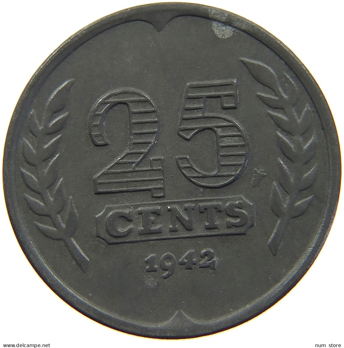 NETHERLANDS 25 CENTS 1941 #c067 0047 - 25 Centavos