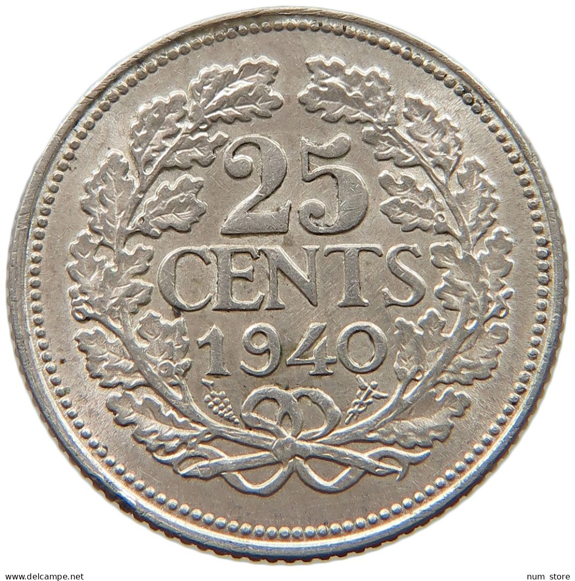 NETHERLANDS 25 CENTS 1940 #c040 0407 - 25 Centavos