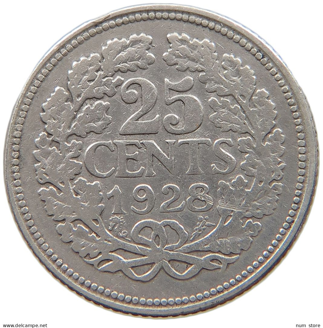 NETHERLANDS 25 CENTS 1928 #a064 0335 - 25 Centavos