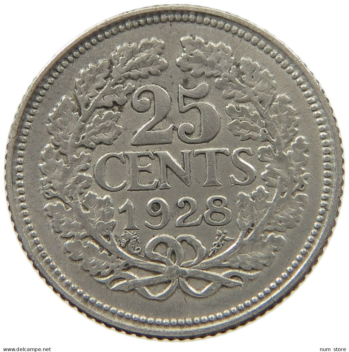 NETHERLANDS 25 CENTS 1928 #a052 0579 - 25 Centavos