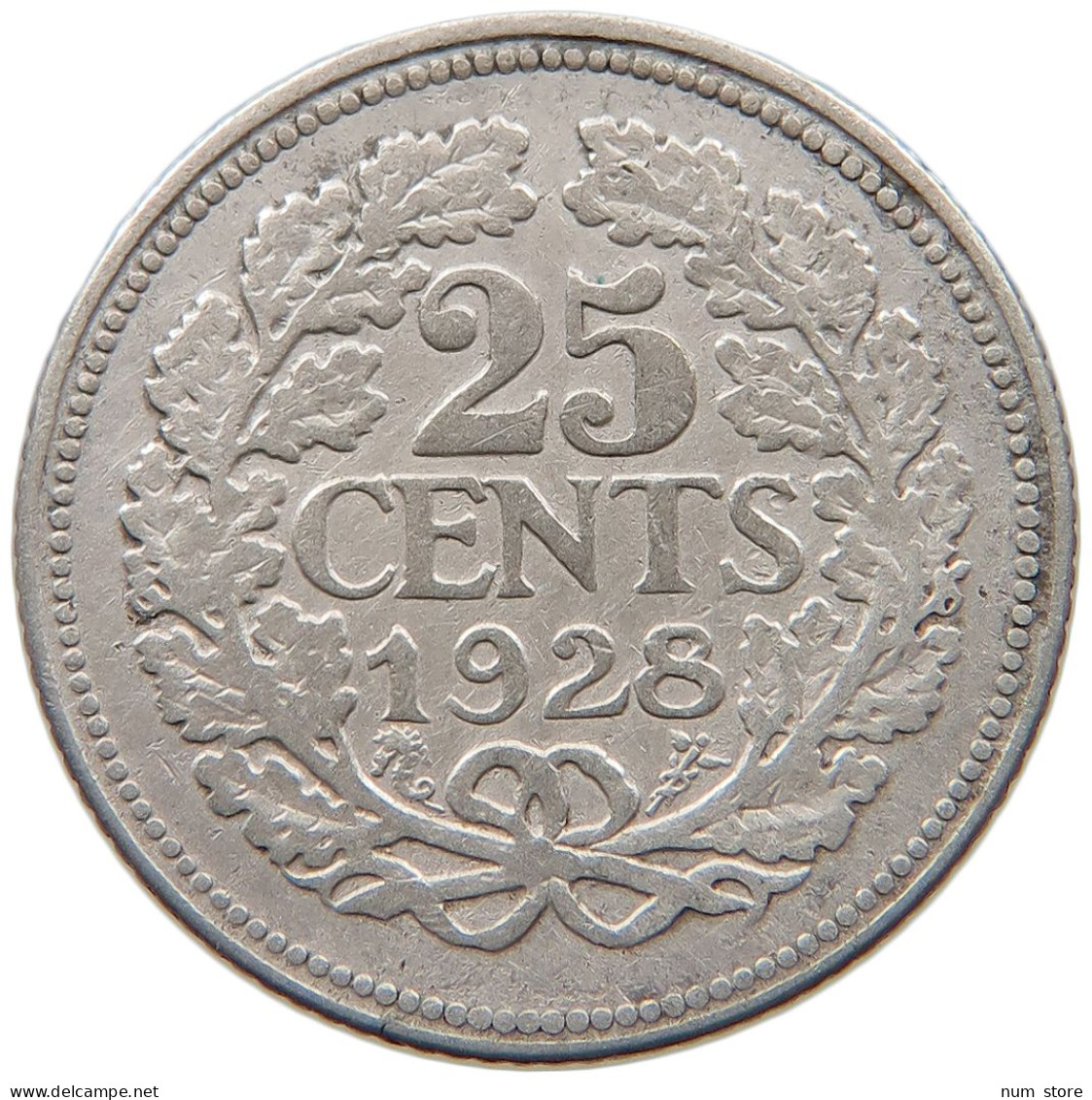 NETHERLANDS 25 CENTS 1928 #a032 0935 - 25 Centavos