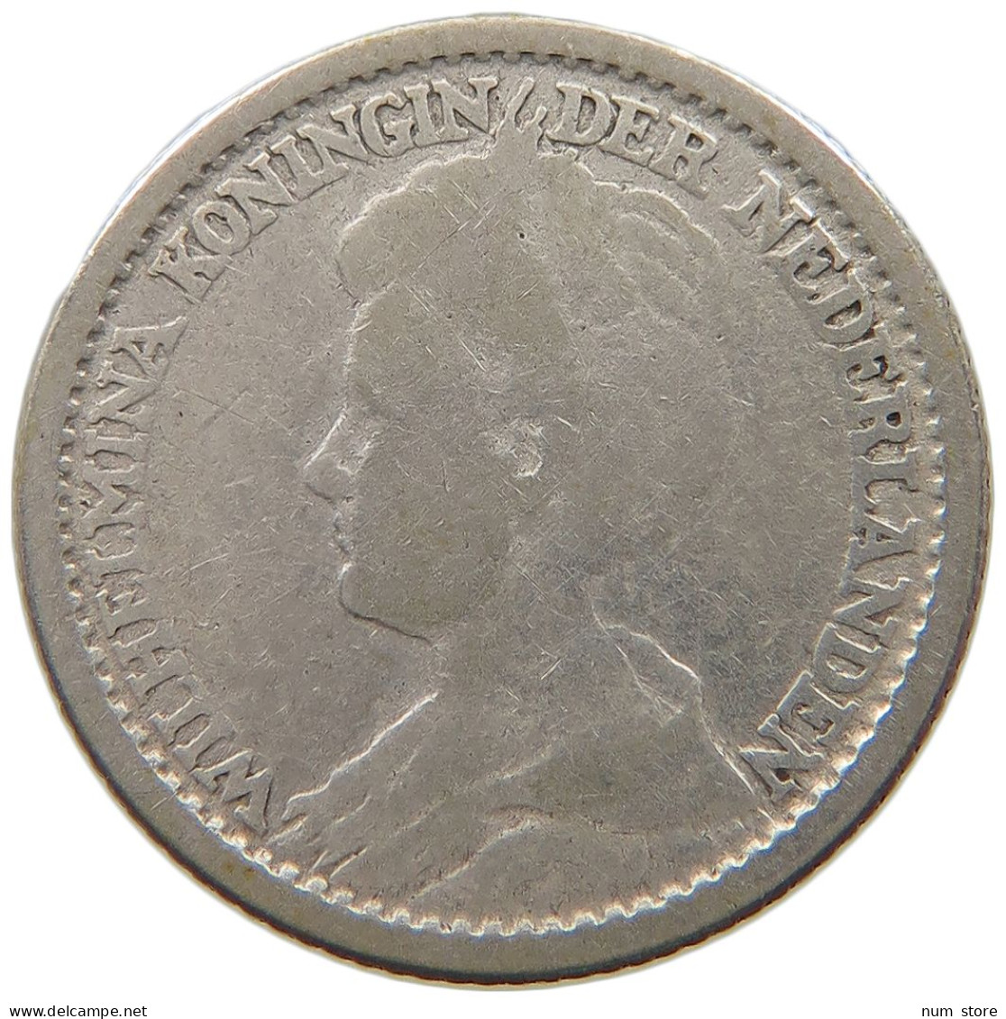 NETHERLANDS 25 CENTS 1918 #a044 0195 - 25 Cent