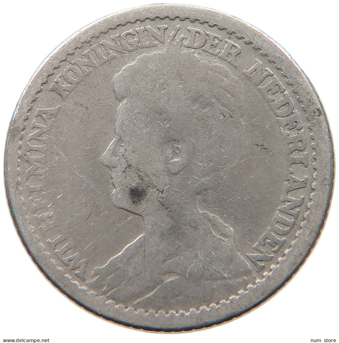 NETHERLANDS 25 CENTS 1912 #a033 0667 - 25 Cent