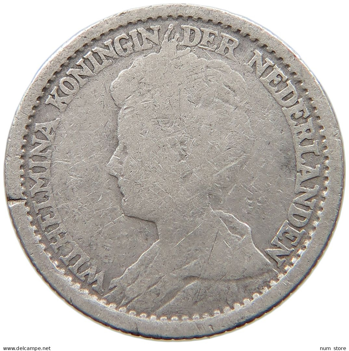 NETHERLANDS 25 CENTS 1914 #a033 0659 - 25 Cent