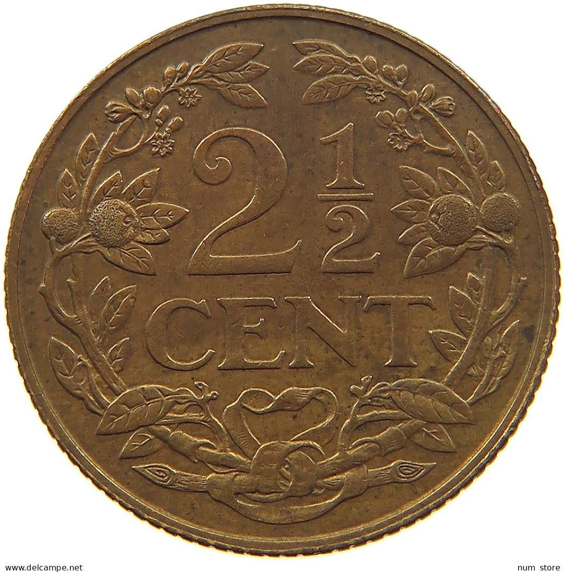 NETHERLANDS 2 1/2 CENTS 1941 TOP #s036 0451 - 2.5 Cent