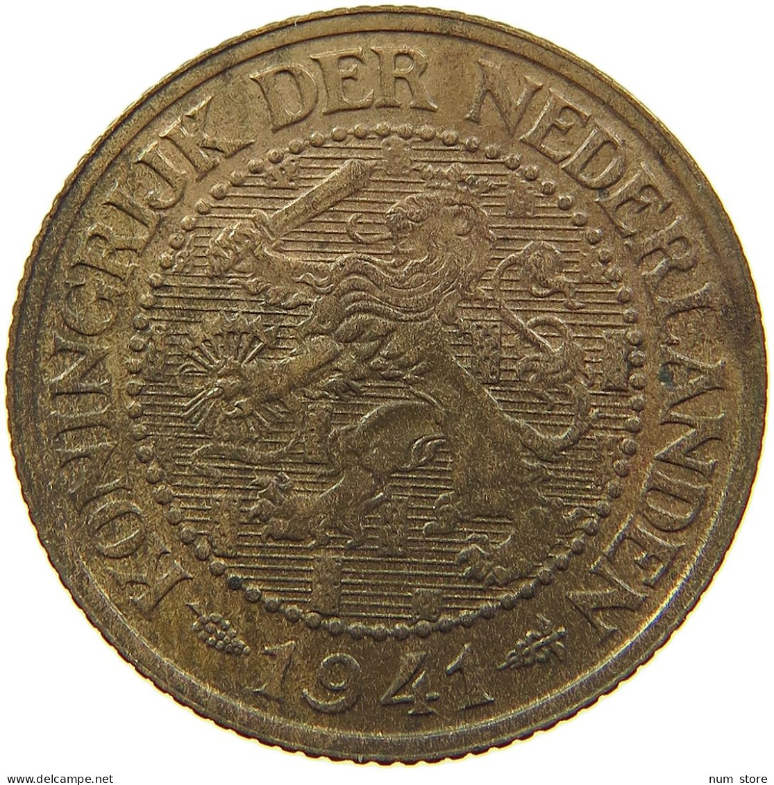 NETHERLANDS 2 1/2 CENTS 1941 #s008 0029 - 2.5 Cent