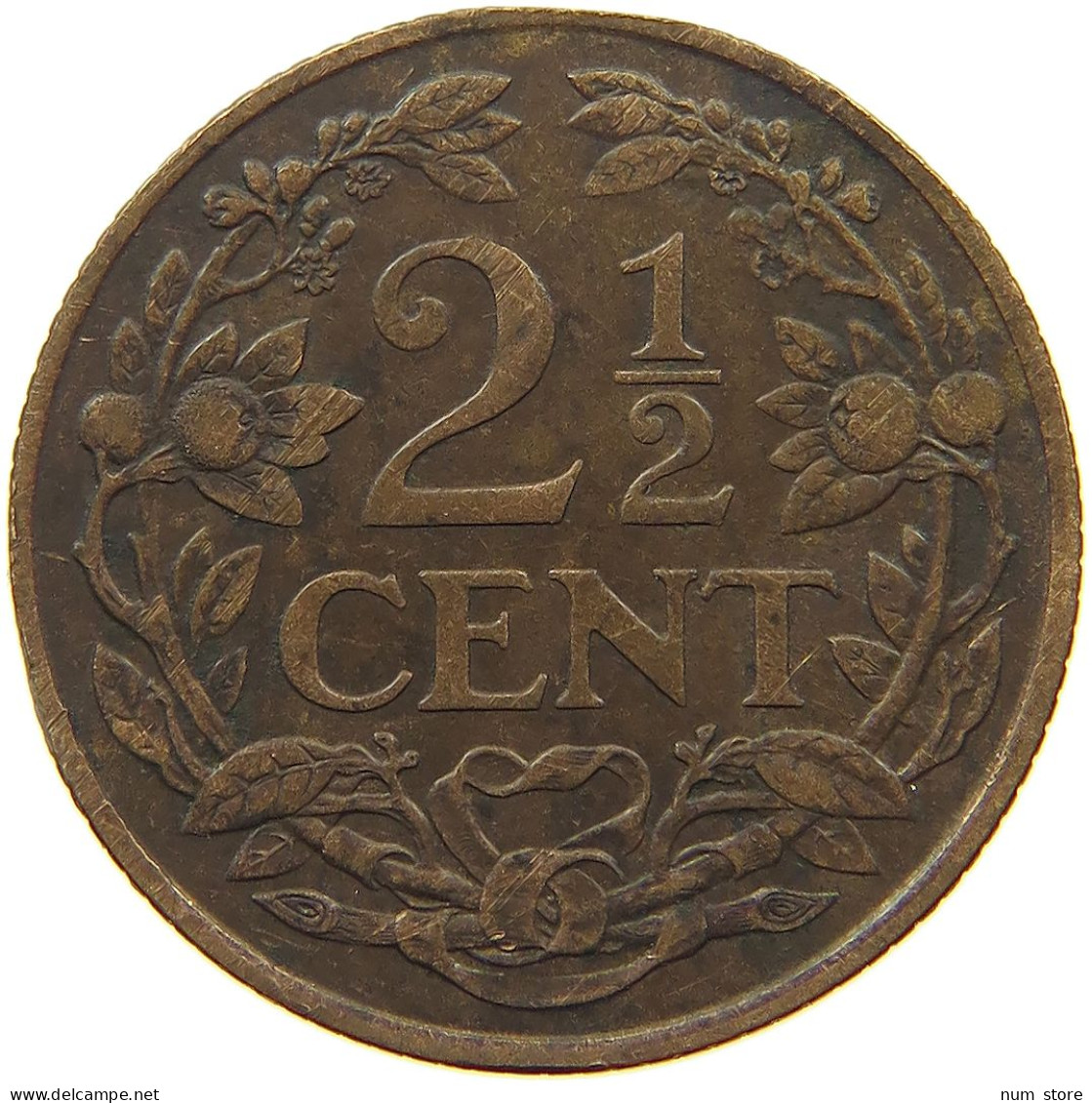 NETHERLANDS 2 1/2 CENTS 1941 #s077 0611 - 2.5 Cent