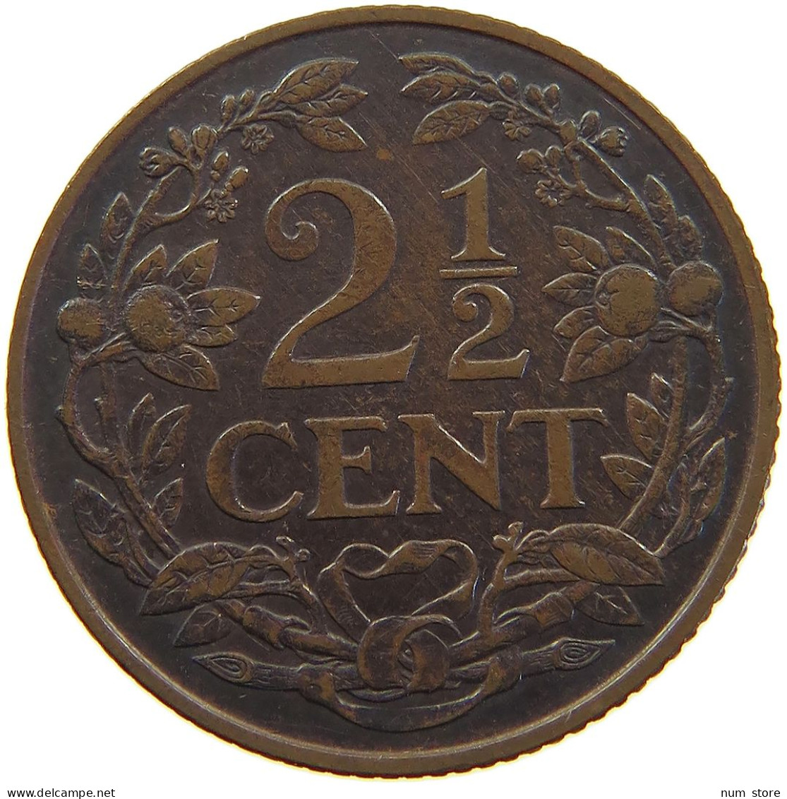 NETHERLANDS 2 1/2 CENTS 1929 #c063 0563 - 2.5 Centavos