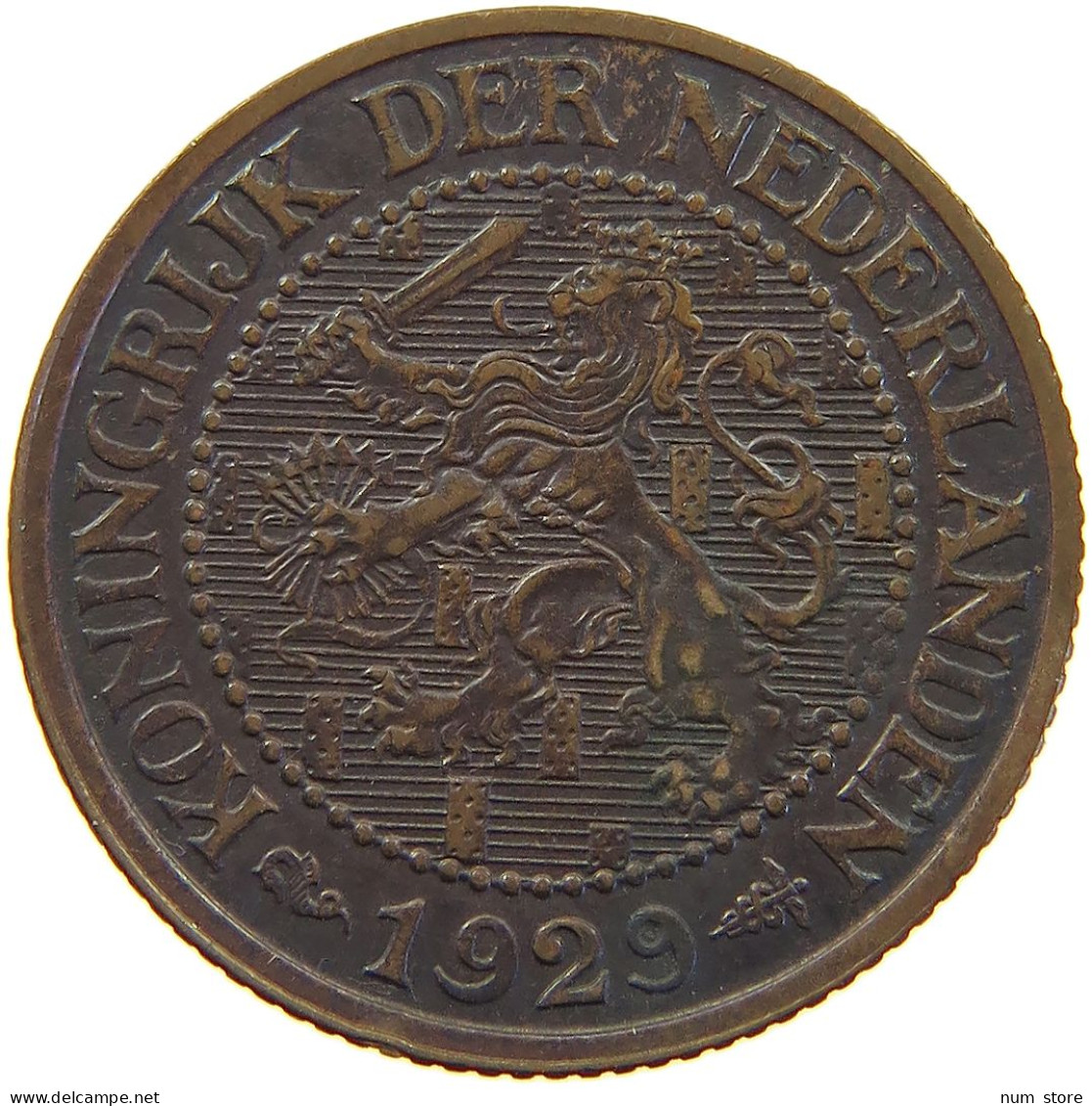 NETHERLANDS 2 1/2 CENTS 1929 #c063 0563 - 2.5 Centavos