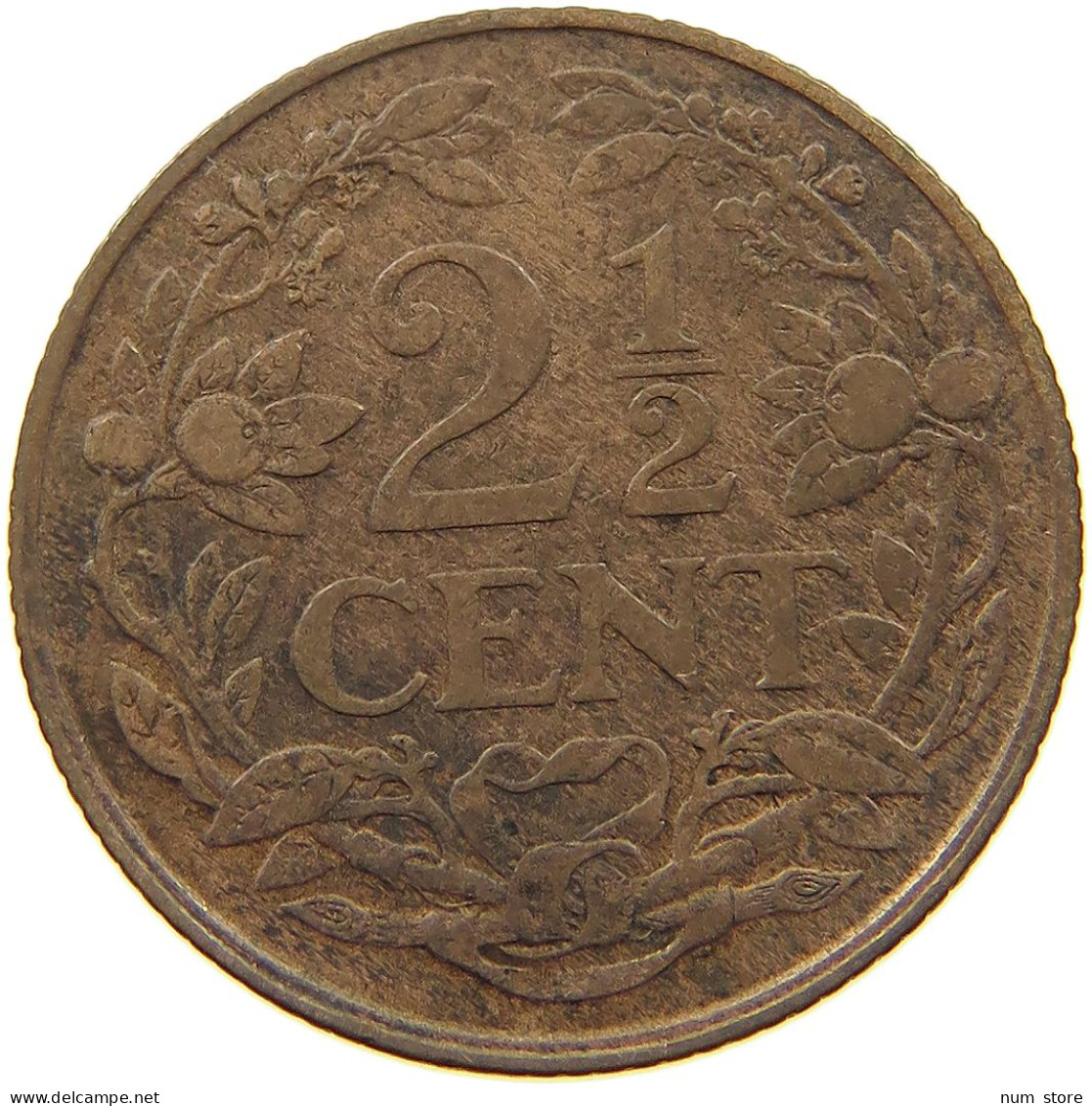 NETHERLANDS 2 1/2 CENTS 1919 #a011 0571 - 2.5 Cent