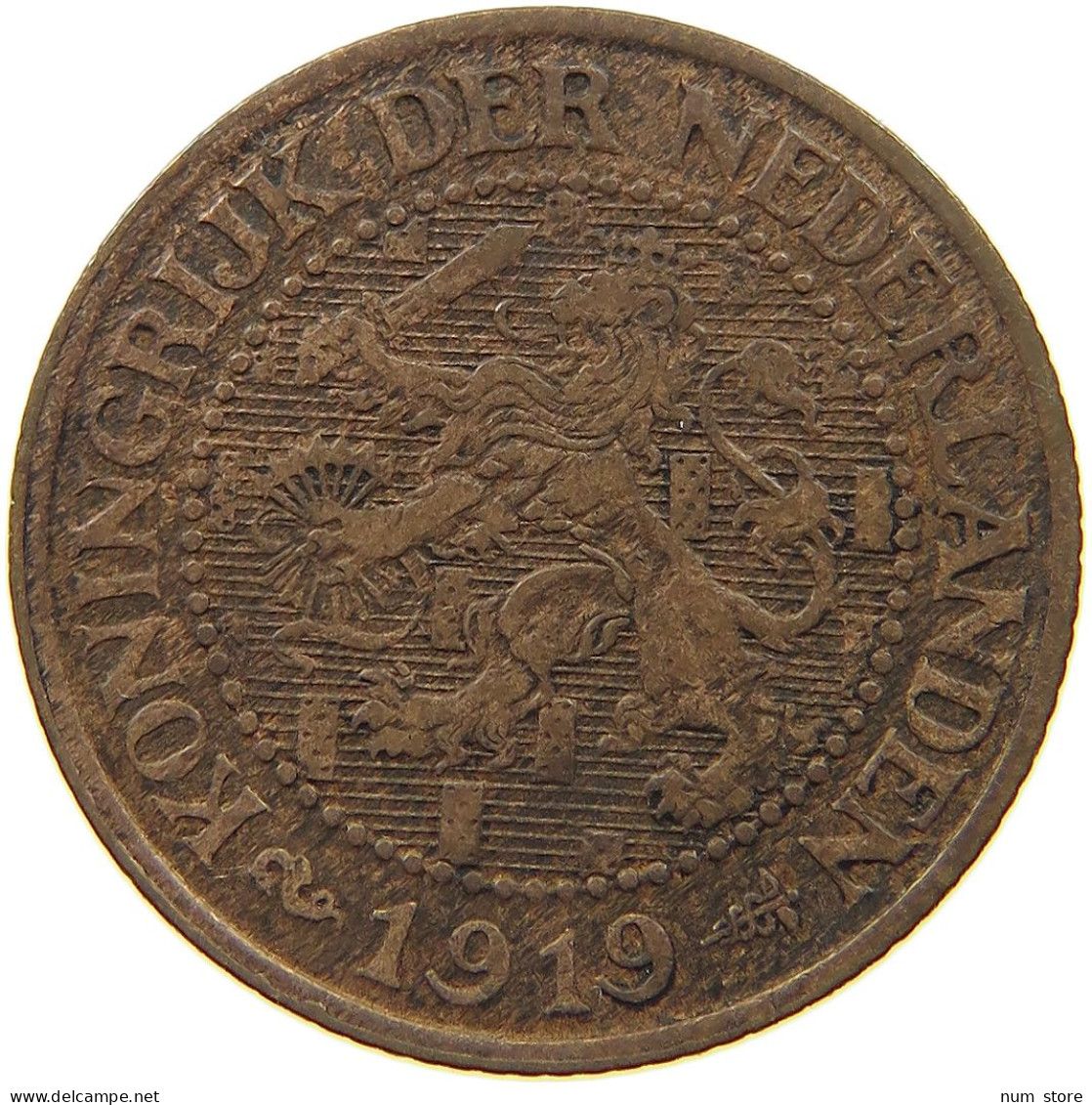 NETHERLANDS 2 1/2 CENTS 1919 #a011 0571 - 2.5 Cent