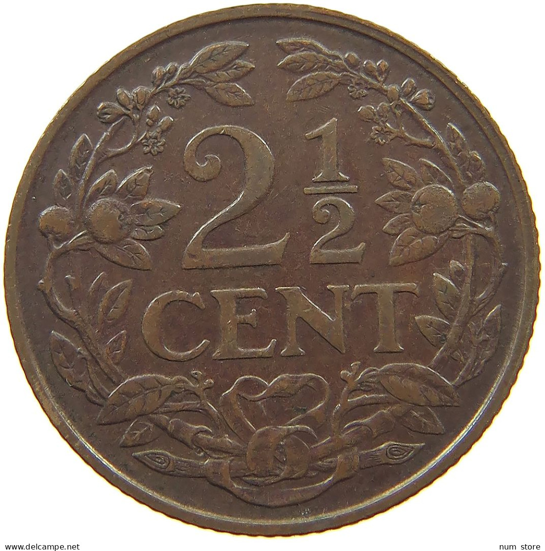 NETHERLANDS 2 1/2 CENTS 1929 #s076 0239 - 2.5 Centavos