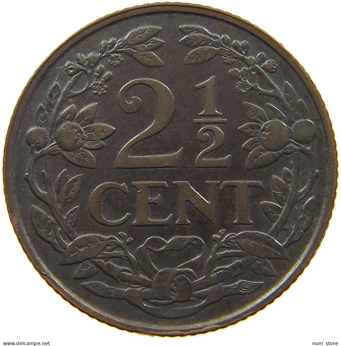 NETHERLANDS 2 1/2 CENTS 1929 #c013 0245 - 2.5 Centavos