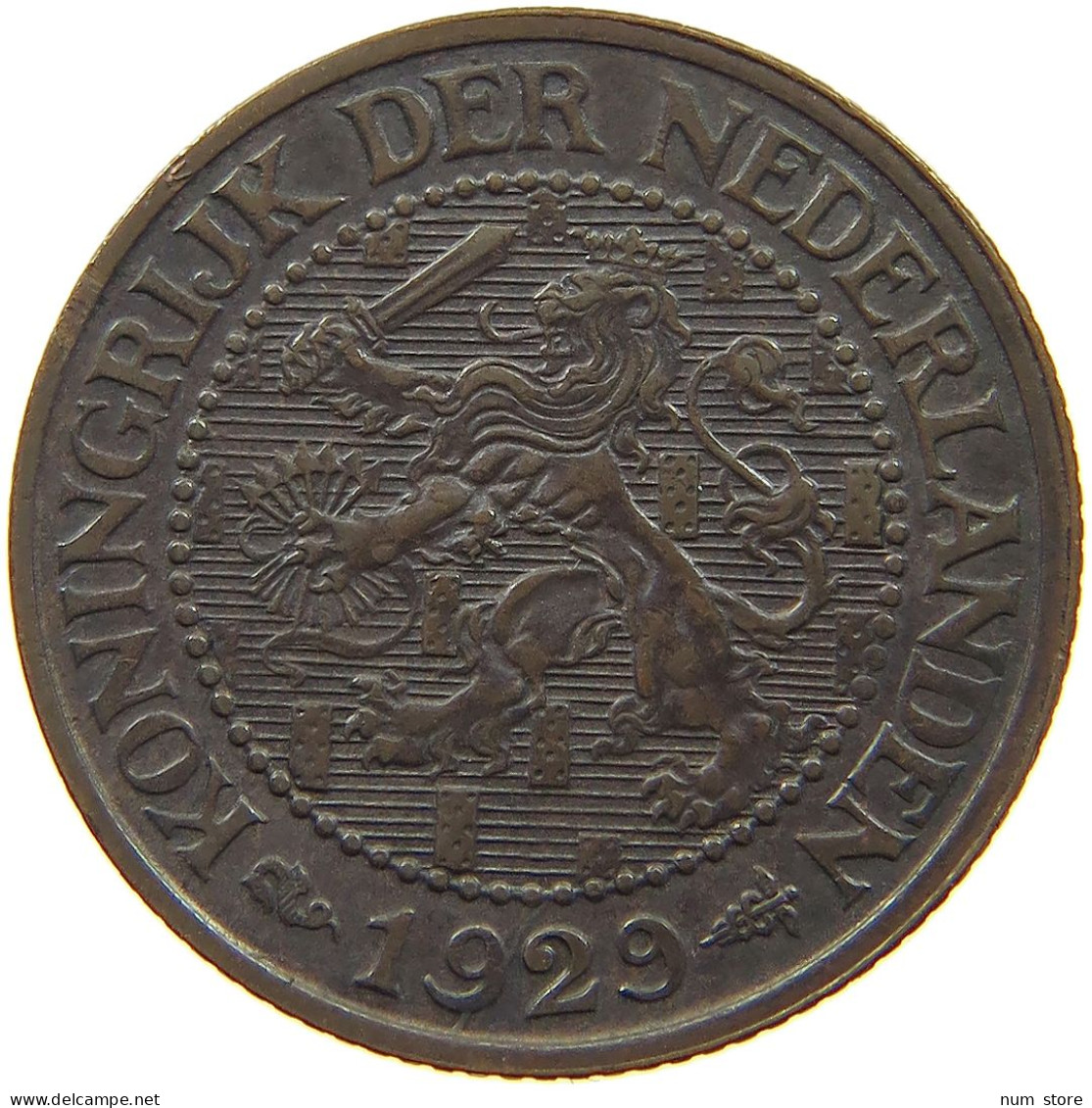 NETHERLANDS 2 1/2 CENTS 1929 #c013 0245 - 2.5 Cent