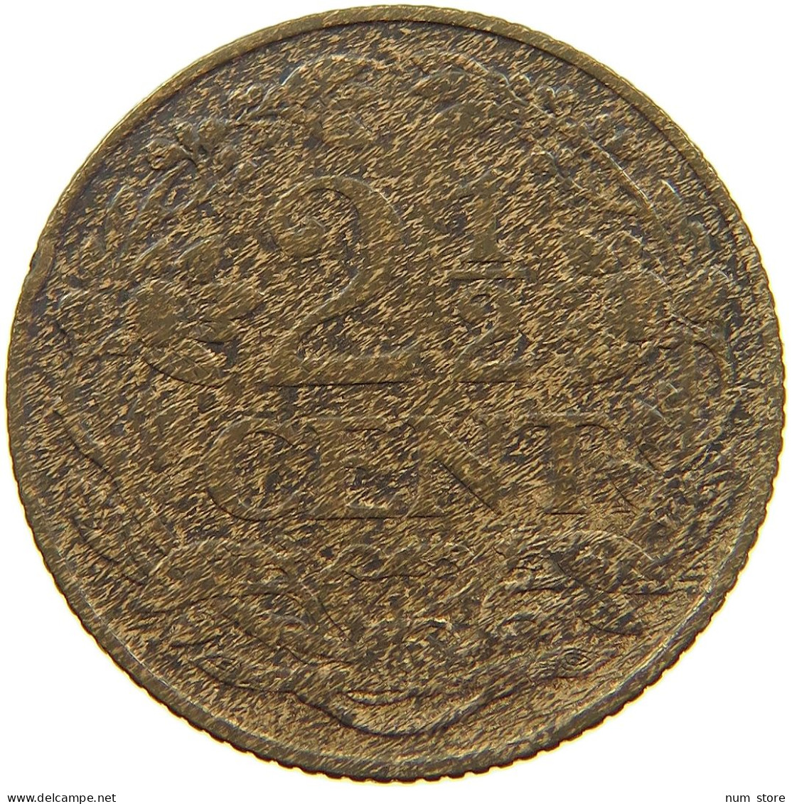 NETHERLANDS 2 1/2 CENTS 1918 #a085 0095 - 2.5 Cent