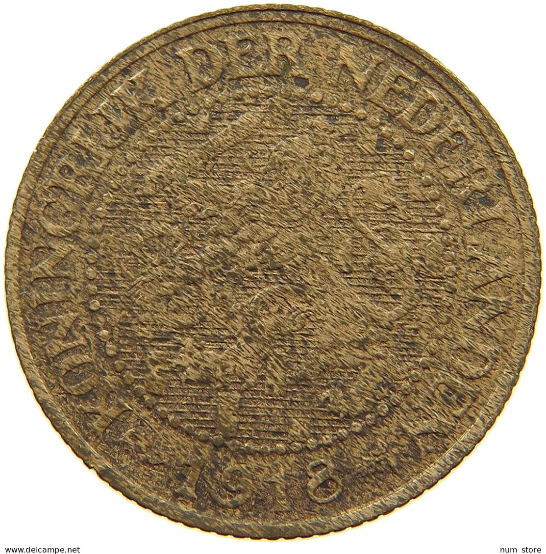 NETHERLANDS 2 1/2 CENTS 1918 #a085 0095 - 2.5 Cent