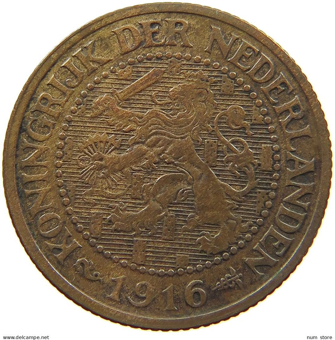 NETHERLANDS 2 1/2 CENTS 1916 #c013 0049 - 2.5 Cent