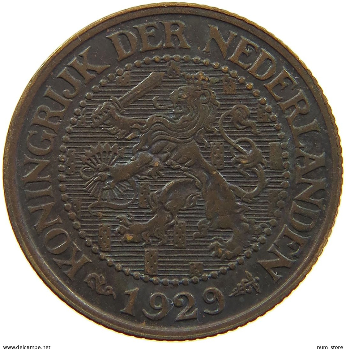 NETHERLANDS 2 1/2 CENTS 1929 #a085 0131 - 2.5 Centavos