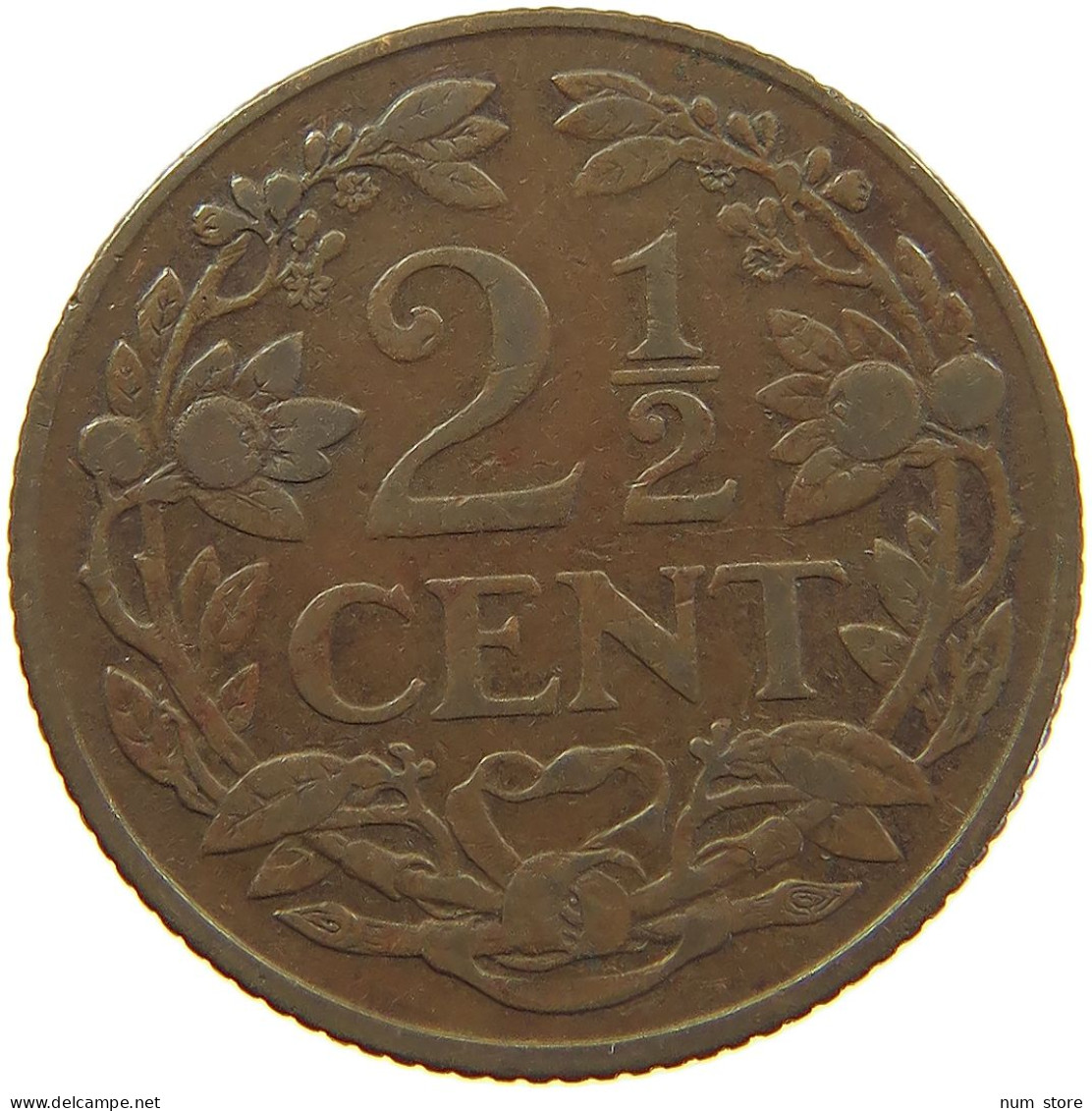 NETHERLANDS 2 1/2 CENTS 1913 #c062 0461 - 2.5 Cent