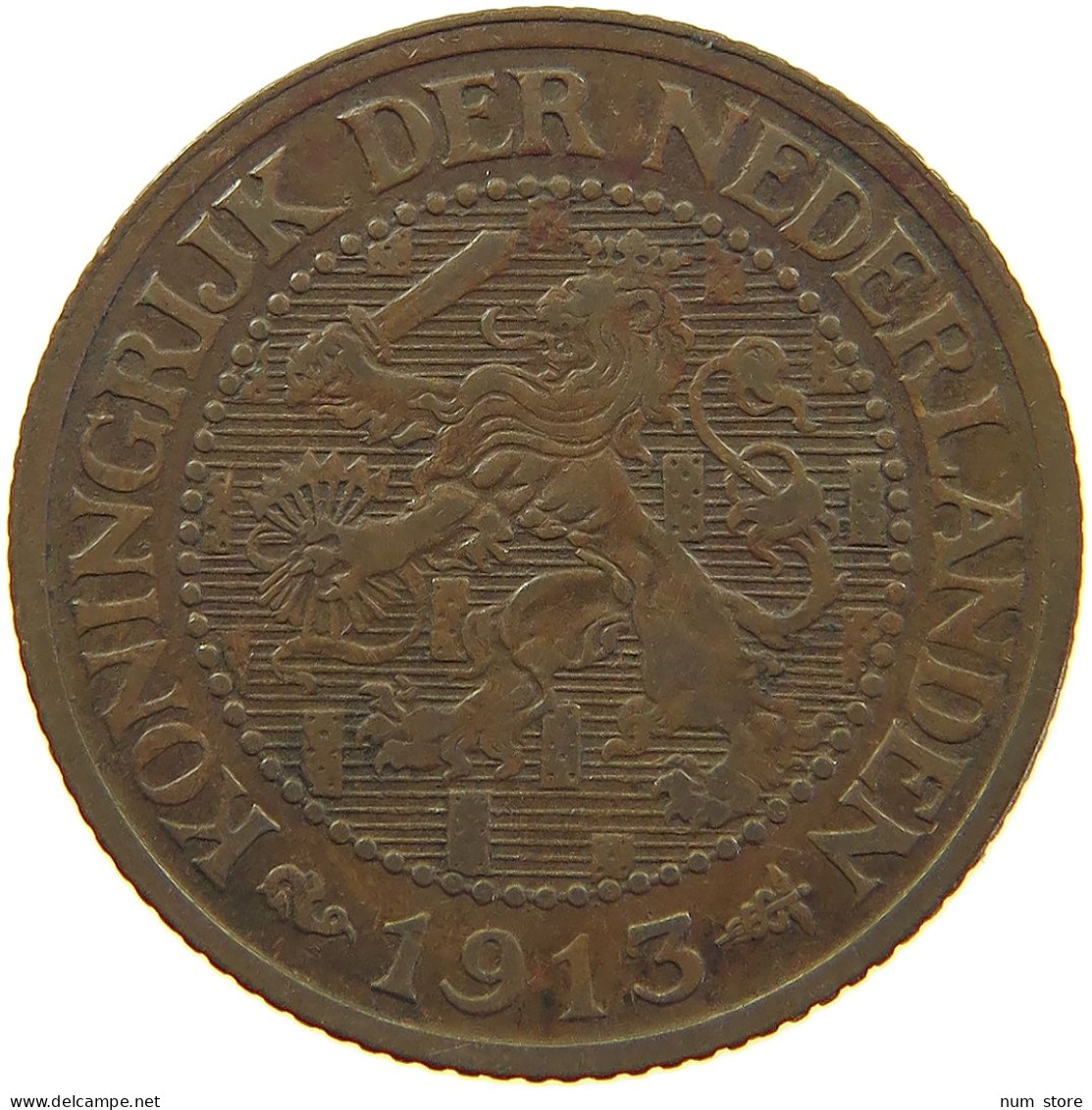 NETHERLANDS 2 1/2 CENTS 1913 #c062 0461 - 2.5 Cent