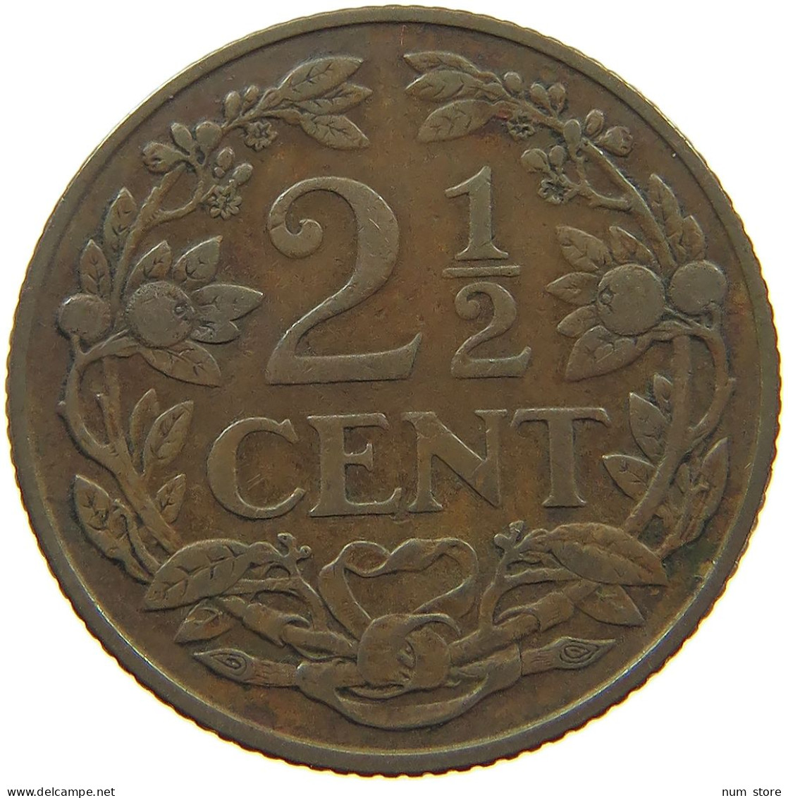 NETHERLANDS 2 1/2 CENTS 1913 #a085 0121 - 2.5 Cent