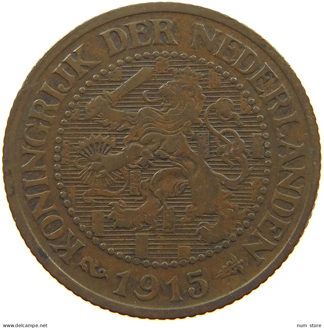 NETHERLANDS 2 1/2 CENTS 1915 #a085 0137 - 2.5 Cent