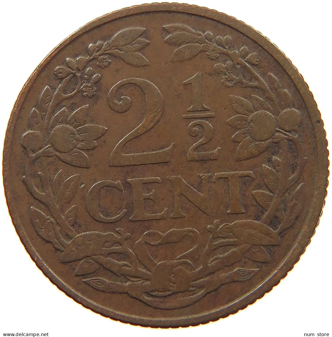 NETHERLANDS 2 1/2 CENTS 1916 #s028 0415 - 2.5 Cent