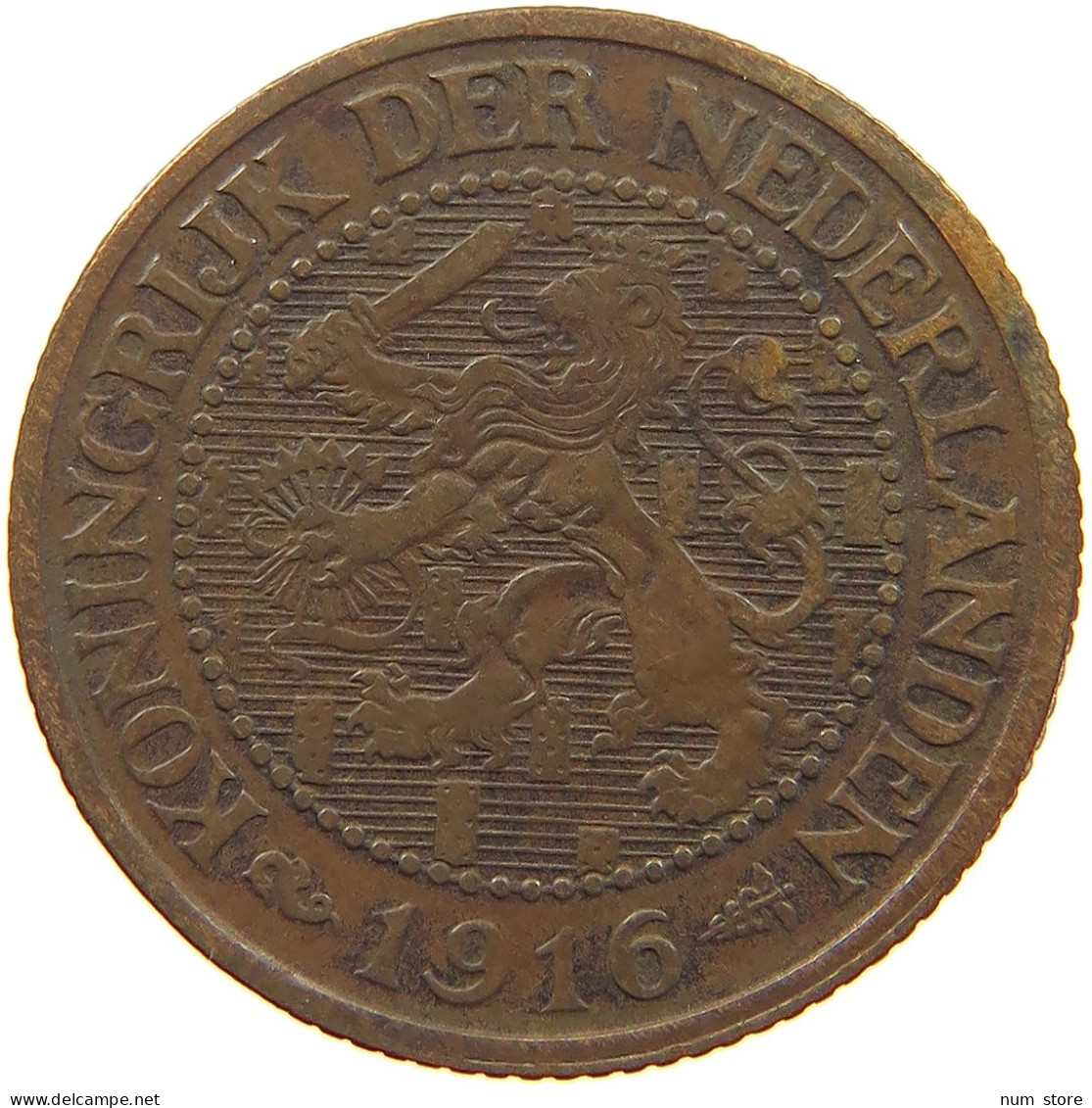 NETHERLANDS 2 1/2 CENTS 1916 #s028 0415 - 2.5 Centavos