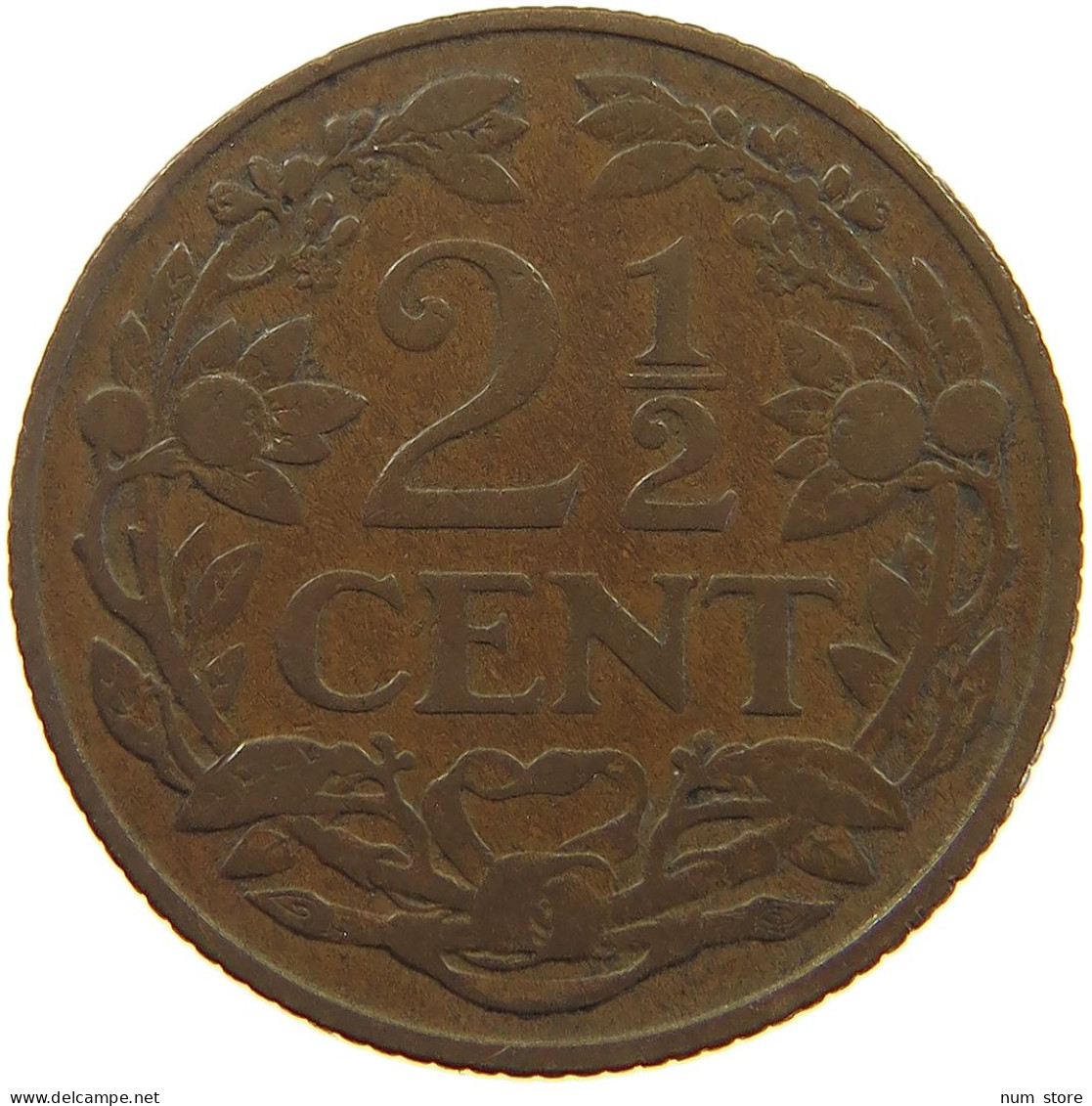 NETHERLANDS 2 1/2 CENTS 1916 #a066 0433 - 2.5 Centavos