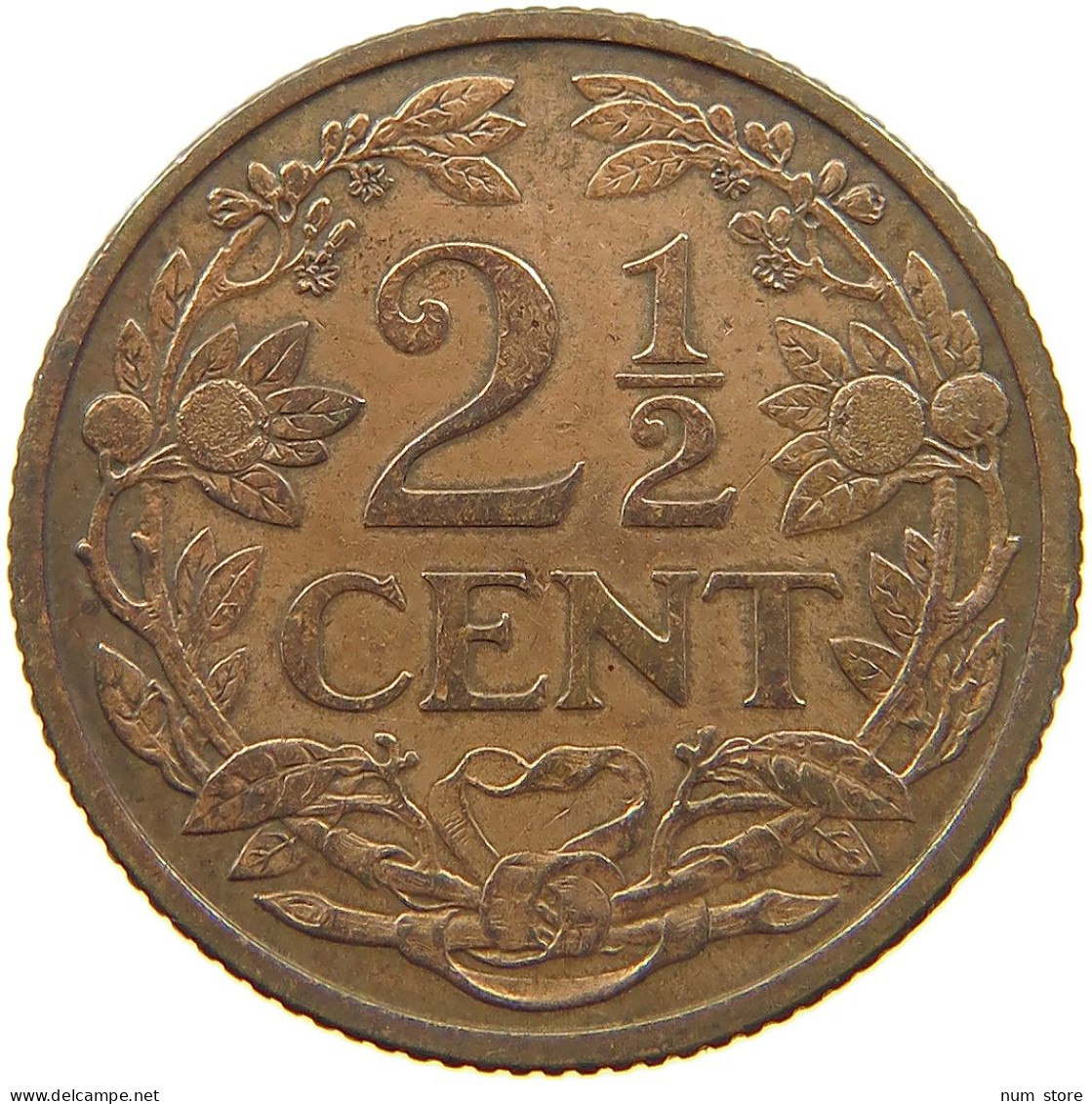 NETHERLANDS 2 1/2 CENTS 1912 #a011 0559 - 2.5 Centavos